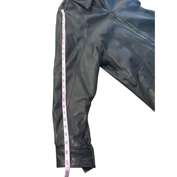 Georgetown Leather Design vintage women's black genuine leather jacket sz L - Picture 10 of 16
